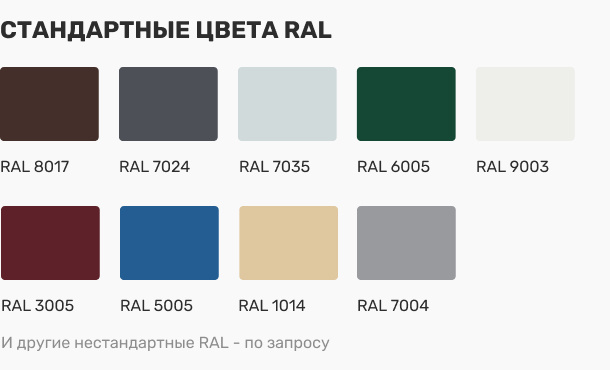 Палитра цветов RAL