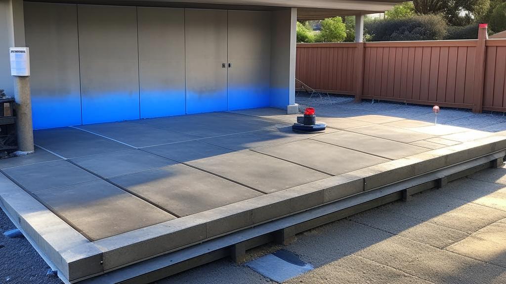 Залитие бетонной площадки