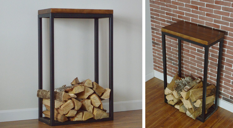 Дровница в стиле лофт