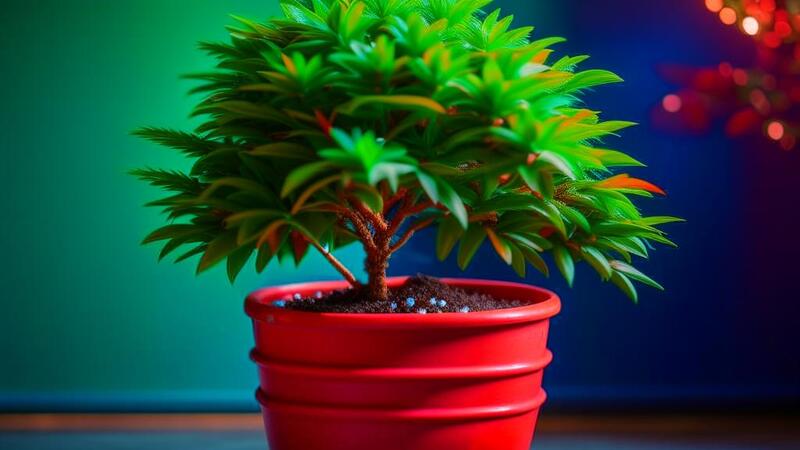 елка в горшке