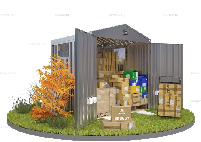 Склад с распашными воротами