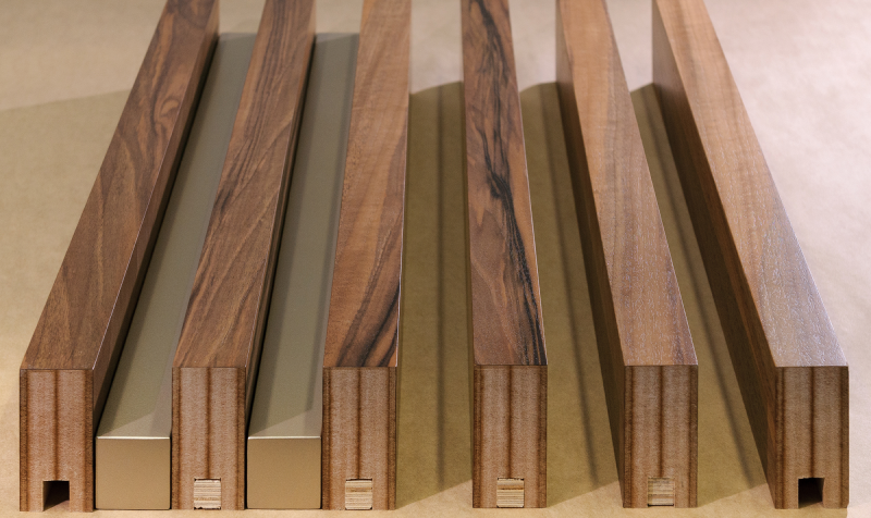 Обшивка планки шпоном