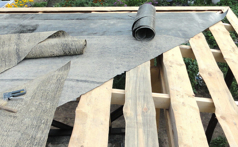 Рубероид для крыши гаража