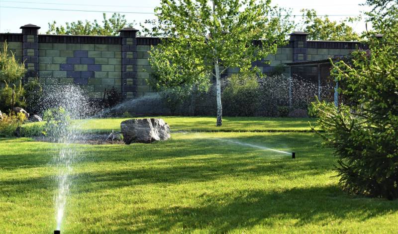 Полив газона