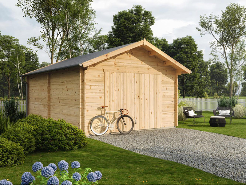 Деревянная крыша на гараж