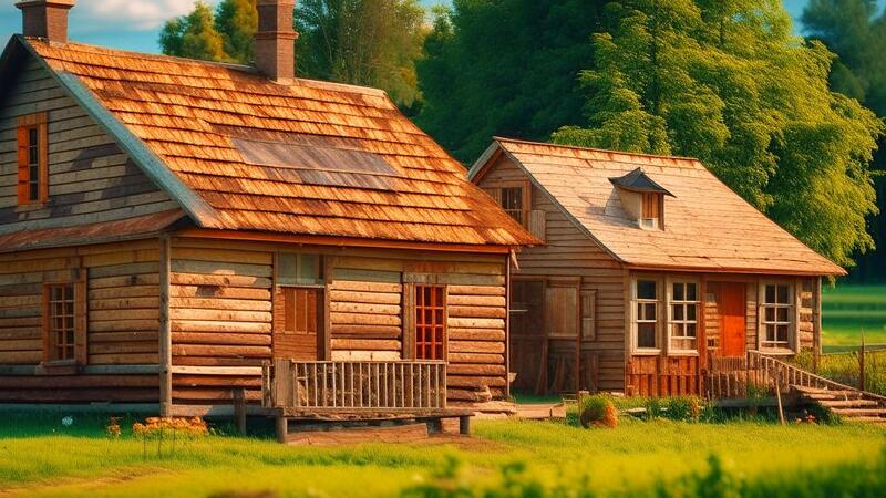 Деревянный хозблок для дачи