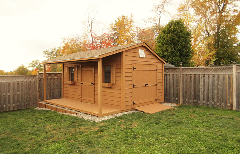 Хозблок с навесом