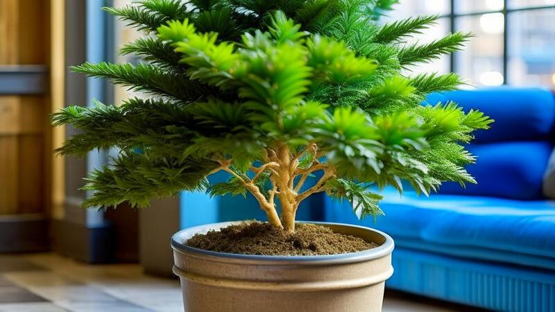 елка в горшке