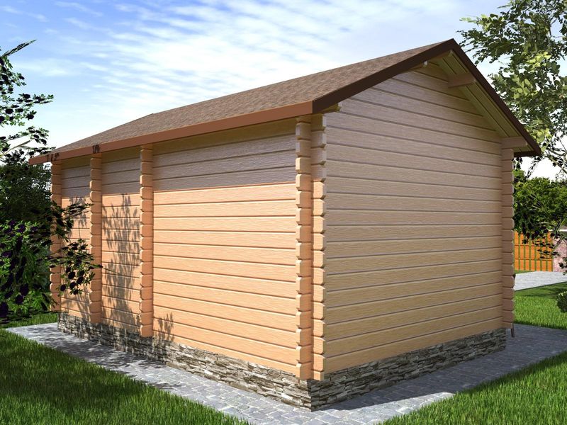 Хозблок из бруса