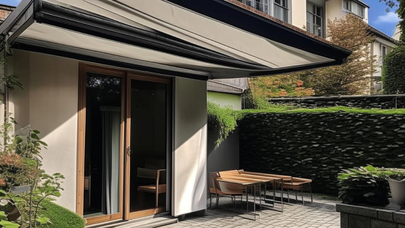 Навес с плоской крышей