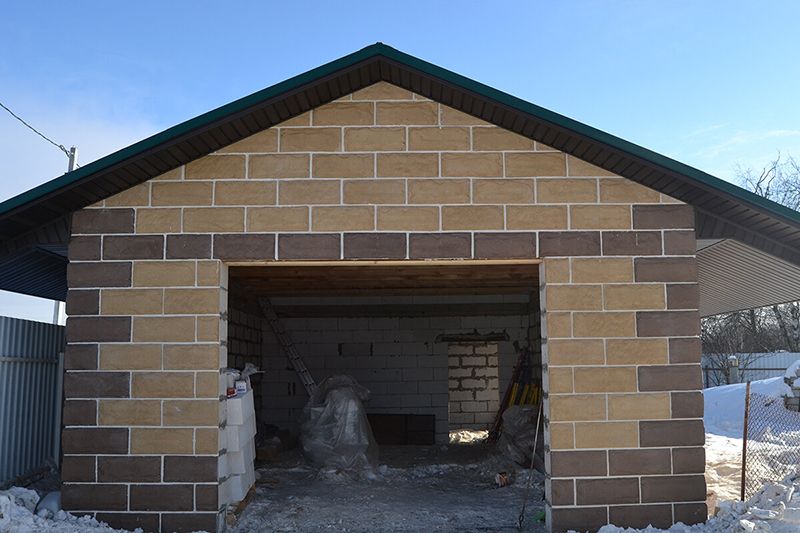 Гараж из шлакоблока