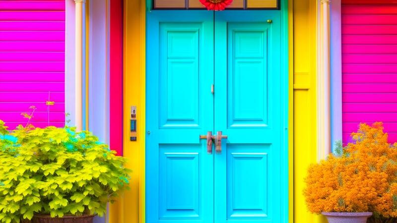 яркая дверь