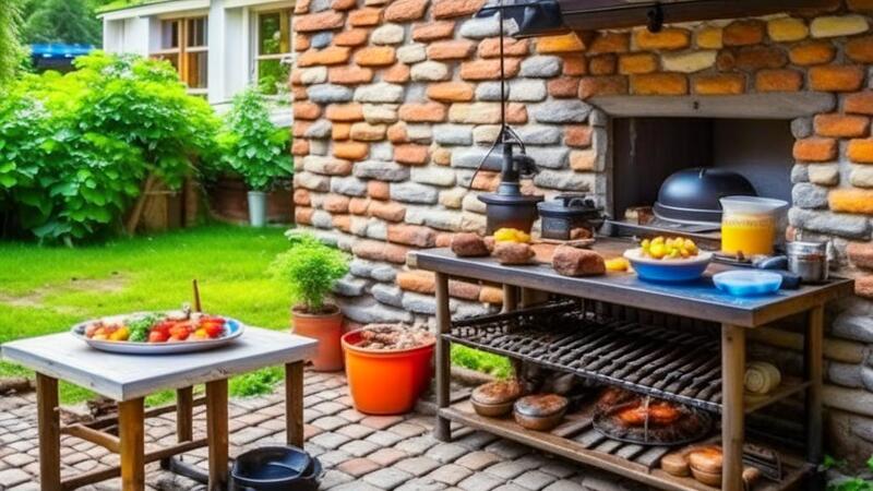 Уличный камин или мангал