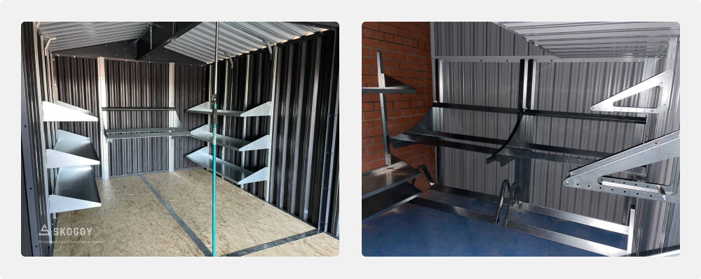 Системы хранения в сборно-разборных гаражах SKOGGY