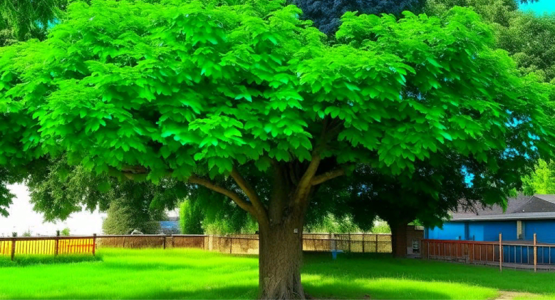 Дерево во дворе