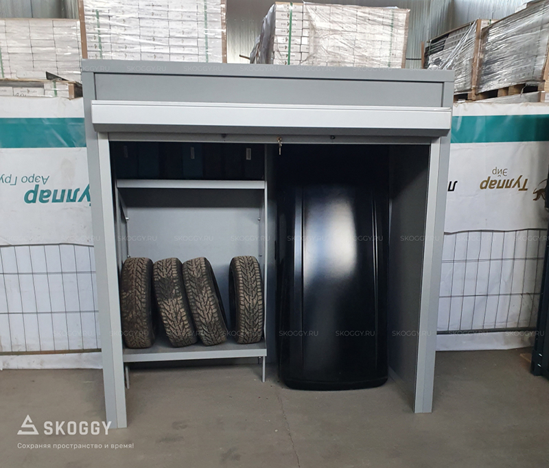 Специальный бокс для хранения шин и инструментов для авто