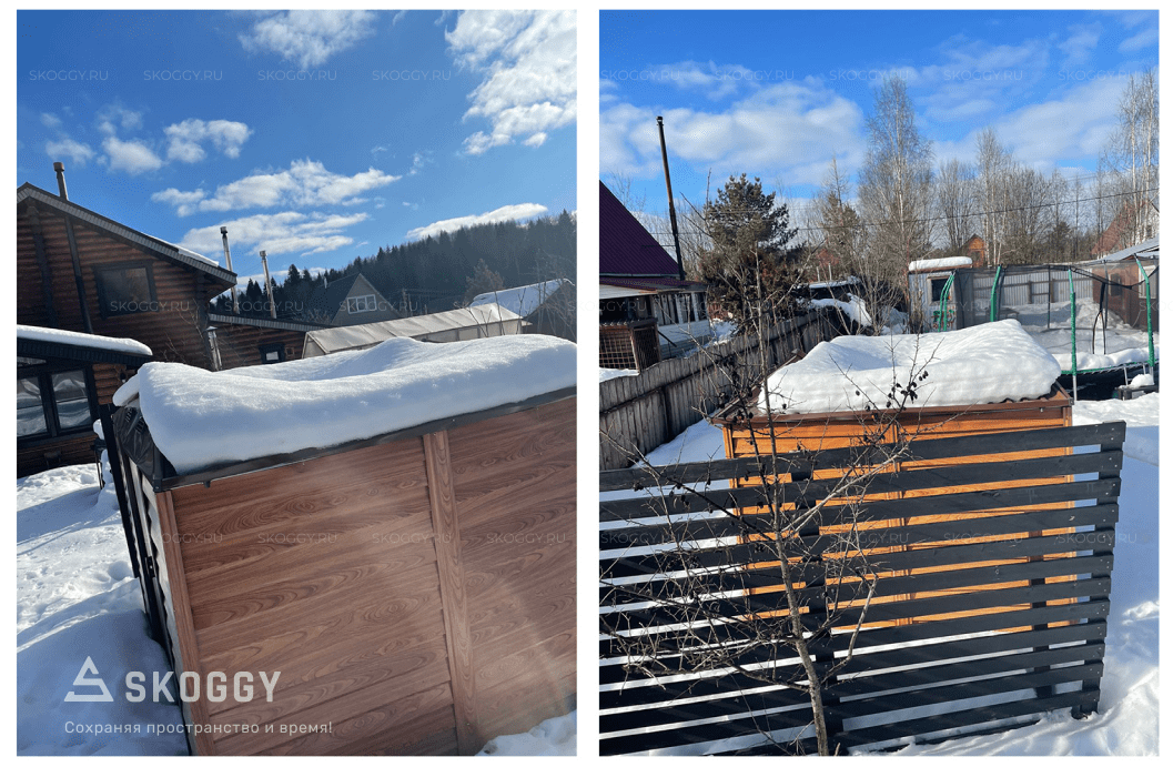 Провалилась крыша дровницы