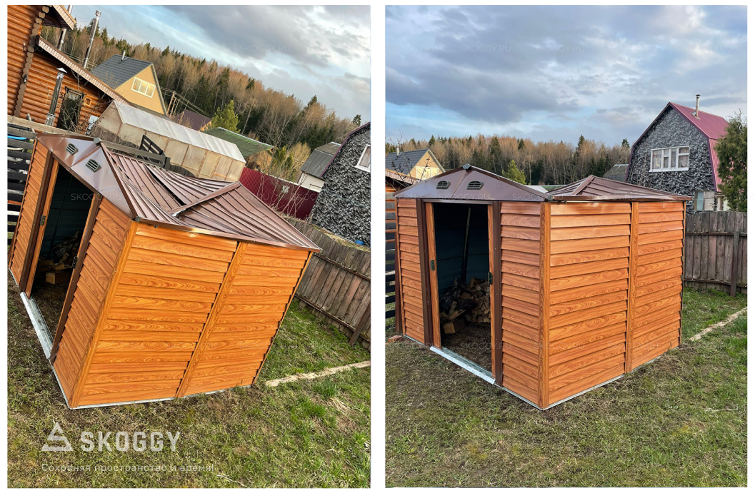 Провалилась крыша дровницы