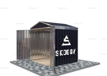 Контейнер железный для Хранения с Двускатной Крышей Стандартный SKOGGY 2м