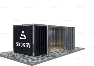 Хозблок с Плоской Крышей и Боковой дверью Стандартный SKOGGY 5м