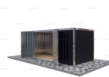 Хозблок с Плоской Крышей и Боковой дверью Стандартный SKOGGY 5м