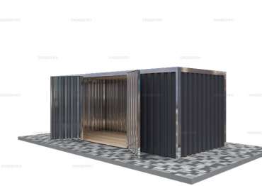 Хозблок с Плоской Крышей и Боковой дверью Стандартный SKOGGY 5м