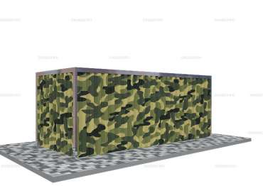 Хозблок с Плоской Крышей и Боковой дверью Стандартный SKOGGY 5м