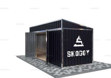 Хозблок с Односкатной Крышей и Боковой Дверью Стандартный SKOGGY 5м