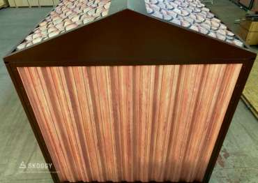 Гараж 5м SKOGGY для выставки "Малоэтажная страна" с принтом "Wooden"