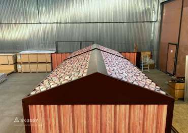 Сарай для хранения SKOGGY для выставки "Малоэтажная страна" с принтом "Wooden"