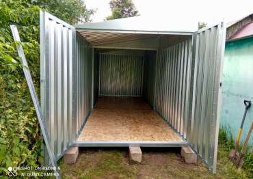 Блок-контейнер SKOGGY с вандал-баром для хранения инвентаря на даче в д. Скриплево