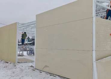 Монтаж гаража SKOGGY для грузовых автомобилей в г. Плесецк