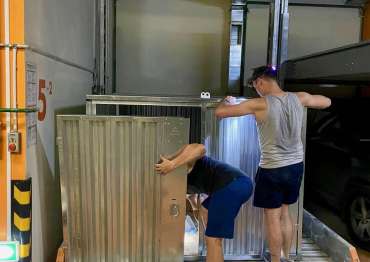 Сборка контейнера для хранения вещей в Клаус паркинге