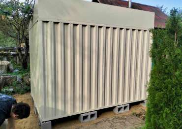 Контейнер с односкатной крышей для заказчицы в мкрн. Клязьма, г. Долгопрудный, МО
