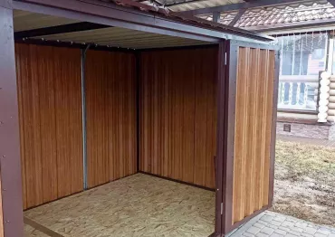 Хозблок в коричневых тонах для заказчика в ДПК Золотые сосны, Александровский р-н, Владимирская область