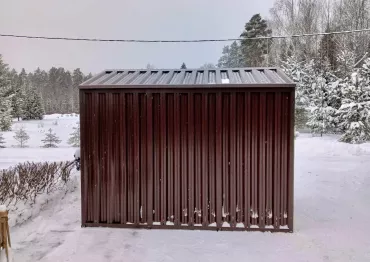 Современный контейнер для хранения в шоколадно-коричневом цвете в дер. Смалево, Гаврилов-Ямский р-н, Ярославская область