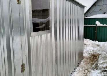 Уникальная гараж-мастерская в блестящем цинковом цвете в деревне Березняки, г. Сергиев Посад, МО