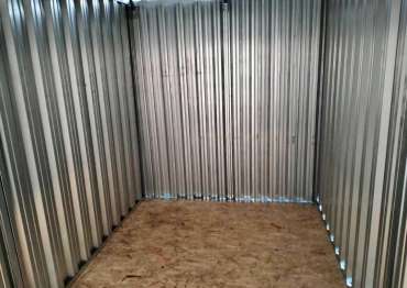 Инновационный гараж 4 х 6 м в блестящем цинковом цвете на Шаболовке