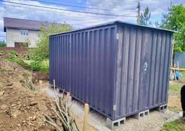 Изысканный хозблок с плоской крышей в графитовом цвете в г. Раменское, МО