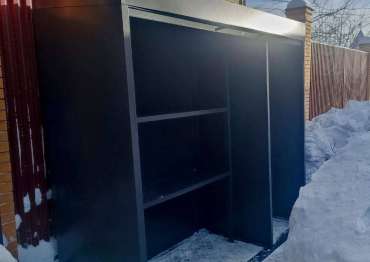 Стильный шкаф для хранения вещей в графитовом цвете в с. Онуфриево, г.о. Истра, МО