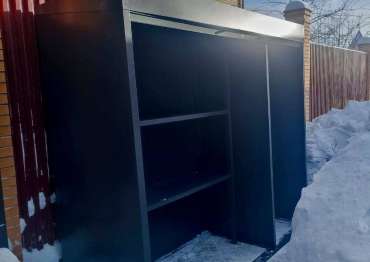 Многофункциональный шкаф для хранения вещей в графитовом цвете в с. Онуфриево, г.о. Истра, МО