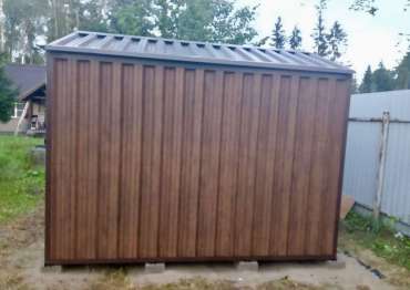 Компактный хозблок для хранения садовой техники в расцветке "под дерево" в дер. Решоткино, г. Клин, МО