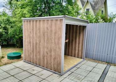 Многофункциональный хозблок для хранения квадроцикла в двойной расцветке в дер. Сокольники, Дмитровский г.о., МО