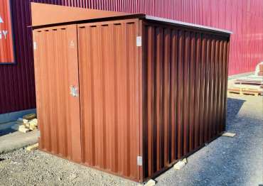 Прочный хозблок для хранения садовой техники в шоколадном цвете в с. Глинково, г. Сергиев-Посад, МО