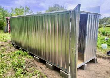 Вместительный контейнер для хранения 6 м в цинковом цвете в пос. Цюрупы, Воскресенский р-н, МО