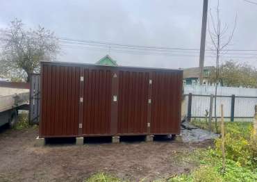 Прочный хозблок для хранения вещей в шоколадном цвете в дер. Цибино, Воскресенский р-н, МО