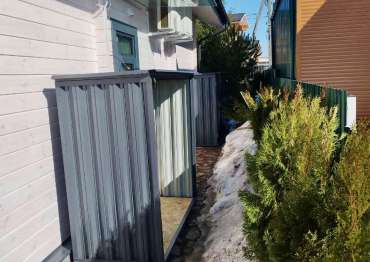 Стильный комплект: 4 мини хозблока и 2 дровницы в графитовом цвете в дер. Нововолково, Рузский р-н, МО