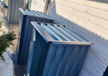 Многофункциональный комплект: 4 мини хозблока и 2 дровницы в графитовом цвете в дер. Нововолково, Рузский р-н, МО