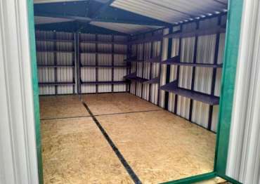 Роскошный хозблок для хранения инвентаря в ярком зеленом цвете в дер. Жостово, Мытищинский р-н, МО