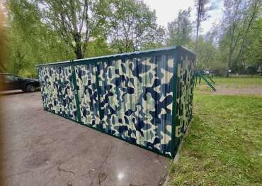 Функциональный контейнер для хозяйственного инвентаря на территорию школы в г. Москва